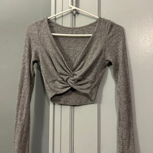 Cute grey cross top